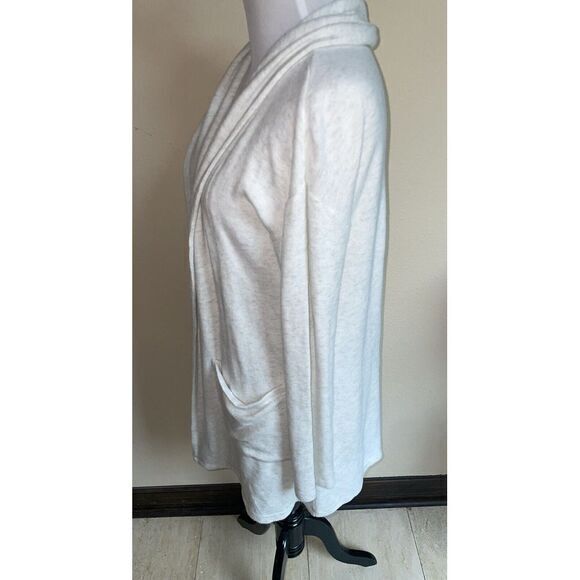 Soft‎ Surroundings Cream Gray Long Sleeve Open Cardigan Sweater Size XS - Picture 4 of 5